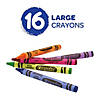 Crayola Large Washable Crayons, 16 Per Box, 6 Boxes Image 3