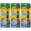 Crayola Pip Squeaks Washable Markers, Conical Tip, 16 Per Box, 3 Boxes Image 1