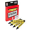 Crayola Staonal Marking Crayons, Black, 8 Per Pack, 6 Packs Image 3