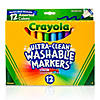 Crayola Ultra-Clean Markers, Broad Line, Assorted Colors, 12 Per Box, 3 Boxes Image 1