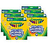 Crayola Ultra-Clean Markers, Broad Line, Classic Colors, 10 Per Pack, 6 Packs Image 1