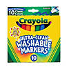 Crayola Ultra-Clean Markers, Broad Line, Classic Colors, 10 Per Pack, 6 Packs Image 2