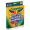 Crayola Ultra-Clean Markers, Conical Tip, Classic Colors, 8 Per Box, 6 Boxes Image 4