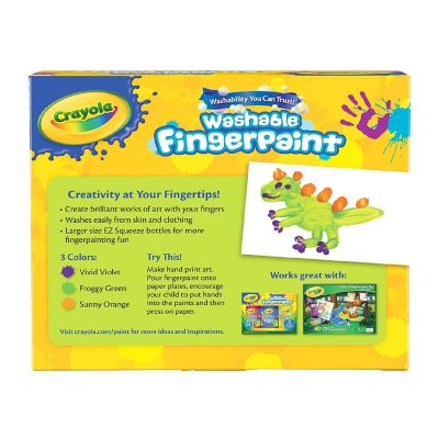 Crayola Washable Finger Paint 8oz 3/Pkg-Secondary Image 2