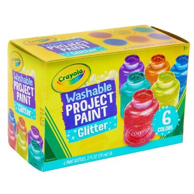 Crayola Washable Kids Paint 2oz 6/Pkg-Glitter Image 1
