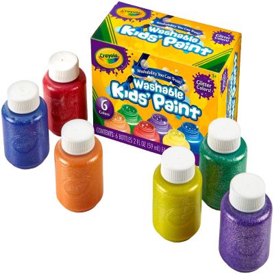 Crayola Washable Kids Paint 2oz 6/Pkg-Glitter Image 2
