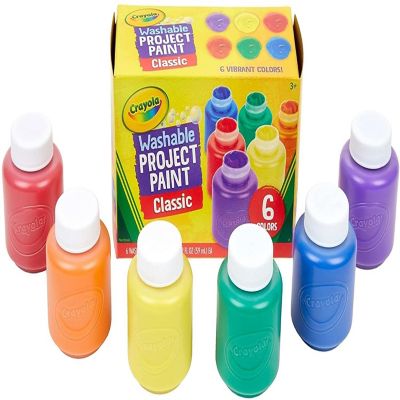 Crayola Washable Kids Paint, 6 Count, Painting Supplies, Gift, Assorted Image 1