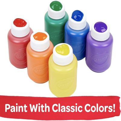 Crayola Washable Kids Paint, 6 Count, Painting Supplies, Gift, Assorted Image 1