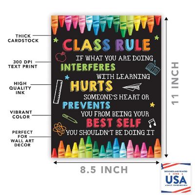 Crayon Classroom Rules 8.5x11in 1-Pack Image 1