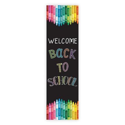 Crayons Vertical Welcome Back - 13 x 48 Inch Image 1