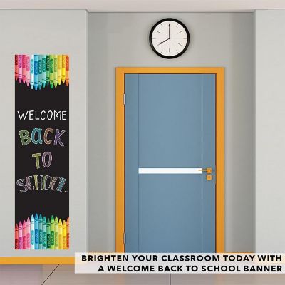 Crayons Vertical Welcome Back - 13 x 48 Inch Image 2