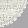 Cream Vintage Polyester Lace Tablecloth 63 Round Image 1
