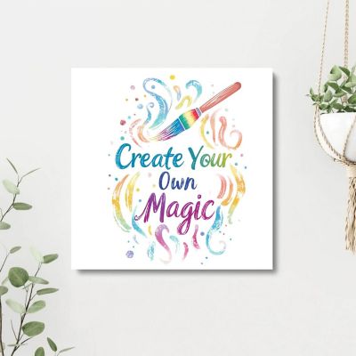 Create Your Own Magic Gallery Wrapped Canvas by Dancing Littles Jungle - Size 18x24 Inch Image 1