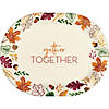 Creative Converting Fall Festivities Gather Together Oval Paper Dinner Plates, 24 ct Image 1