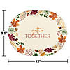 Creative Converting Fall Festivities Gather Together Oval Paper Dinner Plates, 24 ct Image 2