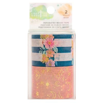 Creative Devotion Draw Near Washi Tape 2/Pkg-Perforated Tab, W/Matte Gold Foil Accent Image 1