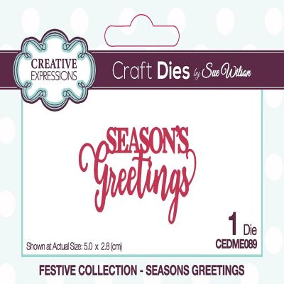 Creative Expressions Sue Wilson Mini Expressions Seasons Greetings Craft Die Image 1