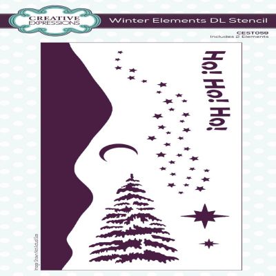Creative Expressions Winter Elements DL Stencil Image 1