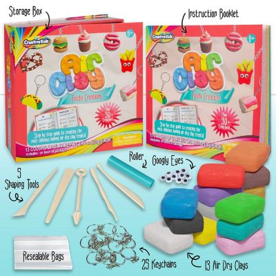 Creative Kids Air Clay Foodie Creations - Sculpt Over 30 Clay Charms & Make Mini Food Keychains Image 3