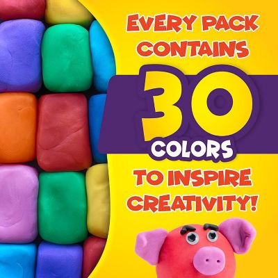 Creative Kids Air Dry Clay Modeling Crafts Kit For Children - Super Light Nontoxic - 30 Vibrant Colors & 3 Clay Tools Image 1