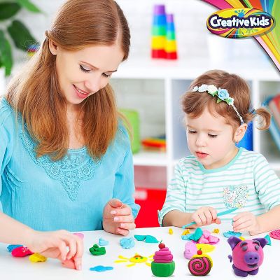 Creative Kids Air Dry Clay Modeling Crafts Kit - Super Light Nontoxic - 50 Vibrant Colors & 6 Clay Tools Image 2