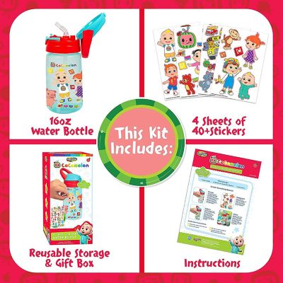 Creative Kids Cocomelon Decorate Your Own Water Bottle BPA Free Age 3+ Image 3