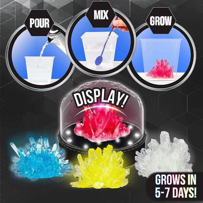 Creative Kids Crystal Growing Science Kit  for Kids + Light Up Display Dome Image 1