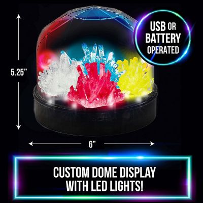 Creative Kids Crystal Growing Science Kit  for Kids + Light Up Display Dome Image 2