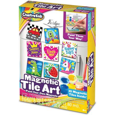 Creative Kids DIY Magnetic Mini Tile Art &#8211; Paint & Make Your Own Tile Art Ages 6+ Image 1