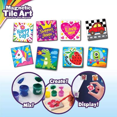 Creative Kids DIY Magnetic Mini Tile Art &#8211; Paint & Make Your Own Tile Art Ages 6+ Image 1