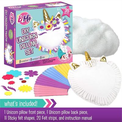 Creative Kids DIY No Sew Unicorn Pillow Kit for Girls Age 6+ Image 3