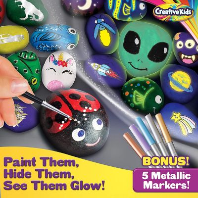 Creative Kids Glow In The Dark Rock Painting Arts and Craft Kit for Kids Ages 6+ Image 2