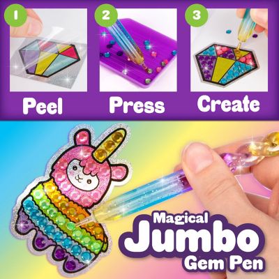Creative Kids Jumbo Gem Art - Make Your Own 25 Diamond Stickers Image 1