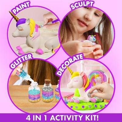 Creative Kids Paint Your Own Unicorn Craft Kit - Ceramic Unicorn Snow Globe Ages 6+ Image 1