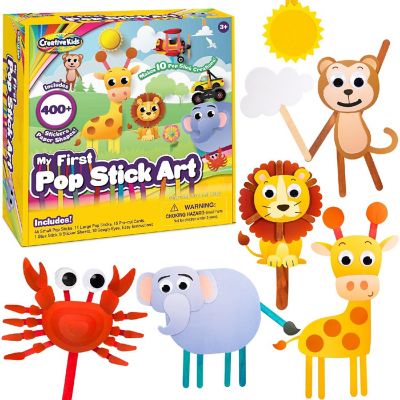 Creative Kids Preschool Crafts For Kids - Create 12 Pop Stick Art Figures Image 1