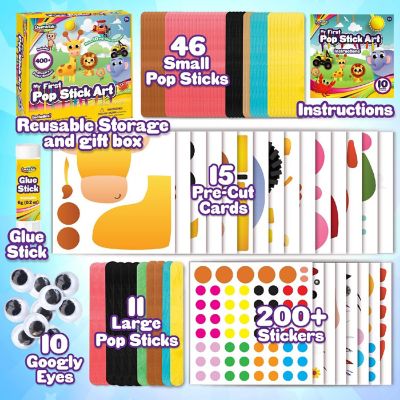 Creative Kids Preschool Crafts For Kids - Create 12 Pop Stick Art Figures Image 3