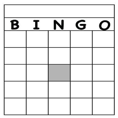 Creative Shapes Etc. - Blank Bingo Cards -7.5