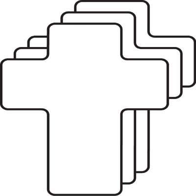 Creative Shapes Etc. - Cross Single Color Creative Cut-outs- 3" Image 1