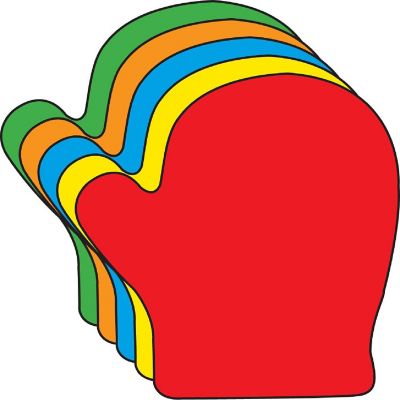 Creative Shapes Etc. - Die-cut Magnetic - Large Assorted Color Mitten Image 1