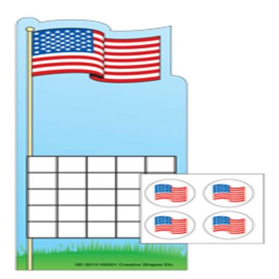 Creative Shapes Etc. - Incentive Sticker Set - Flag - Each sticker is 3/8&quot; each. Image 1