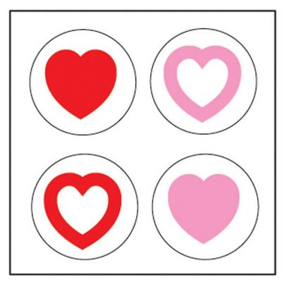 Creative Shapes Etc. - Incentive Stickers - Tri-color Hearts Image 1