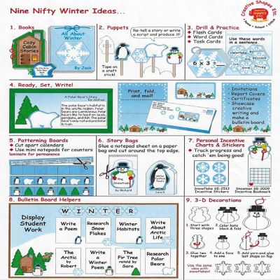 Creative Shapes Etc. - Large Notepad Set - Winter Image 3