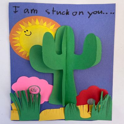 Creative Shapes Etc. - Large Single Color Construction Paper Craft Cut-out - Cactus Image 1