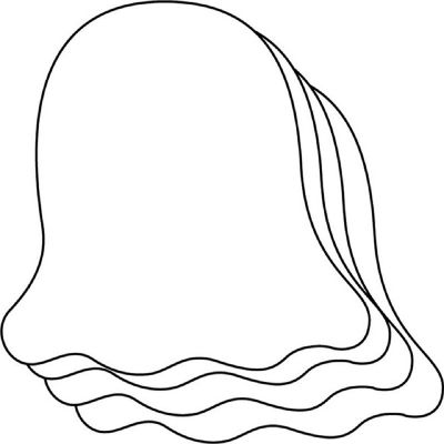 Creative Shapes Etc. - Large Single Color Construction Paper Craft Cut-out - Ghost Image 1