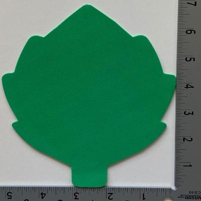Creative Shapes Etc. - Large Single Color Construction Paper Craft Cut-out - Green Leaf Image 1