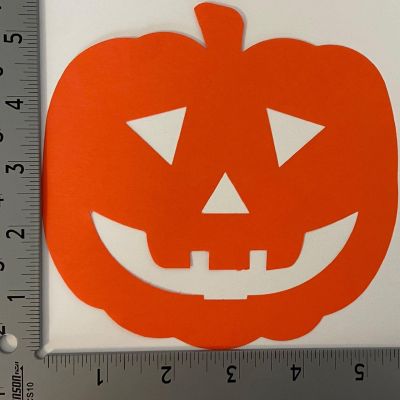 Creative Shapes Etc. - Large Single Color Construction Paper Craft Cut-out - Jack O Lantern Image 1