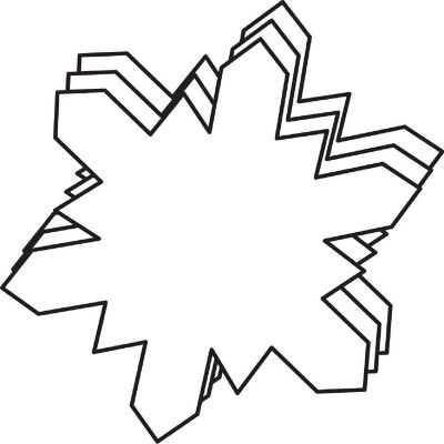 Creative Shapes Etc. - Large Single Color Construction Paper Craft Cut-out - Snowflake Image 1