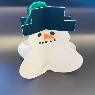 Creative Shapes Etc. - Large Single Color Construction Paper Craft Cut-out - Snowman Image 3
