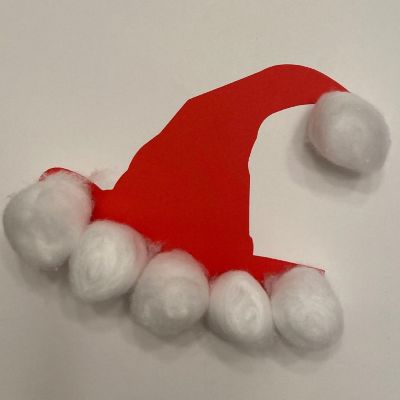 Creative Shapes Etc. - Large Single Color Creative Foam Craft Cut-outs - Santa Hat Image 1