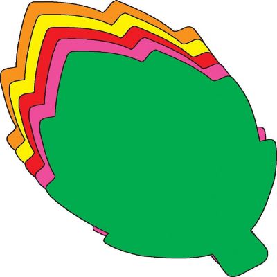 Creative Shapes Etc. - Leaf Assorted Color Creative Cut-outs- 3" Image 1